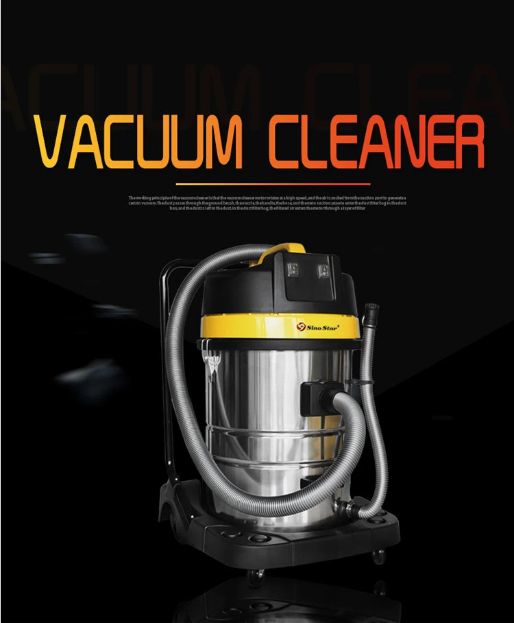 Sino Star Band Industrial Dust Extractor Industrial HEPA Vacuum Cleaner 70L Bag or Bagless, Long Hose All Accessories