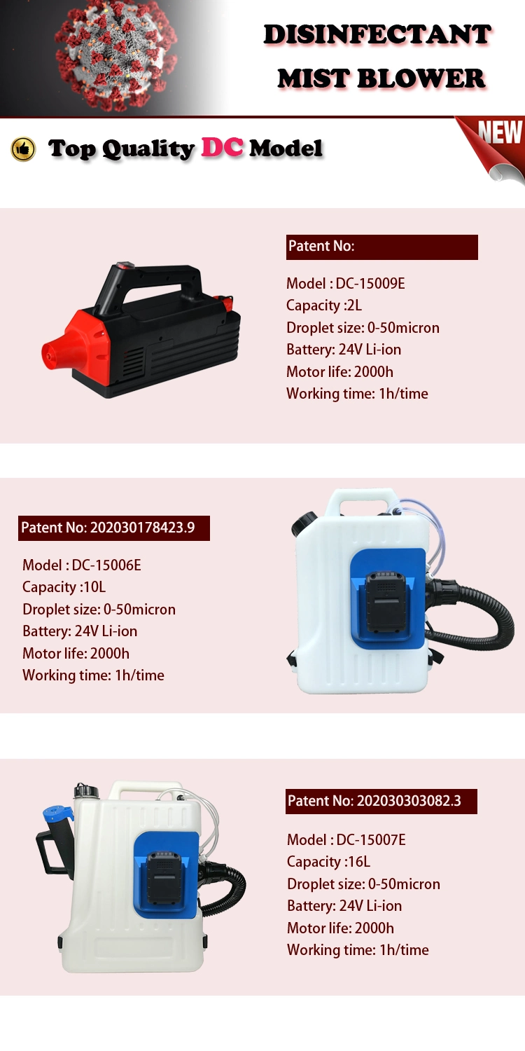 Battery Epidemic Prevention Hospital Disinfectant Mist Machine 10L