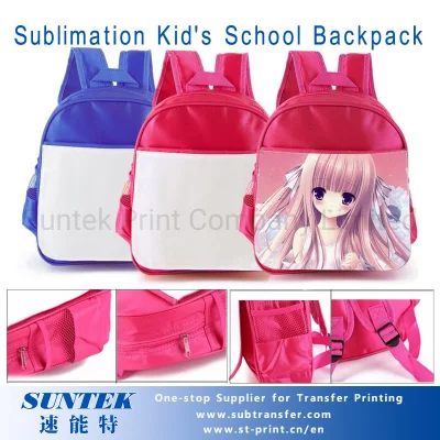 Impression par sublimation Blank Kids Cartable Cartable Sac à dos